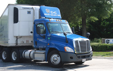 One of our trucks posing for a photo